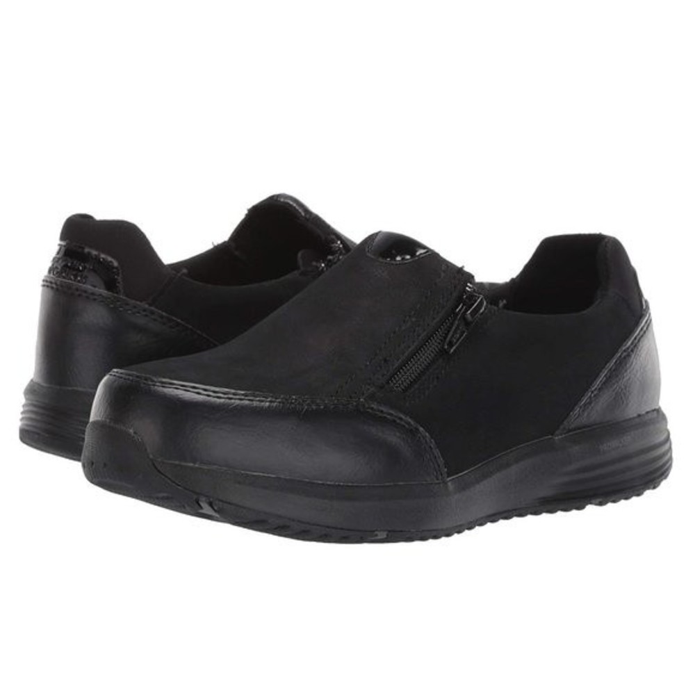 11W 11 W‎ WIDE WIDTH Rockport Womens Trustride Black Leather Work Shoes RK500